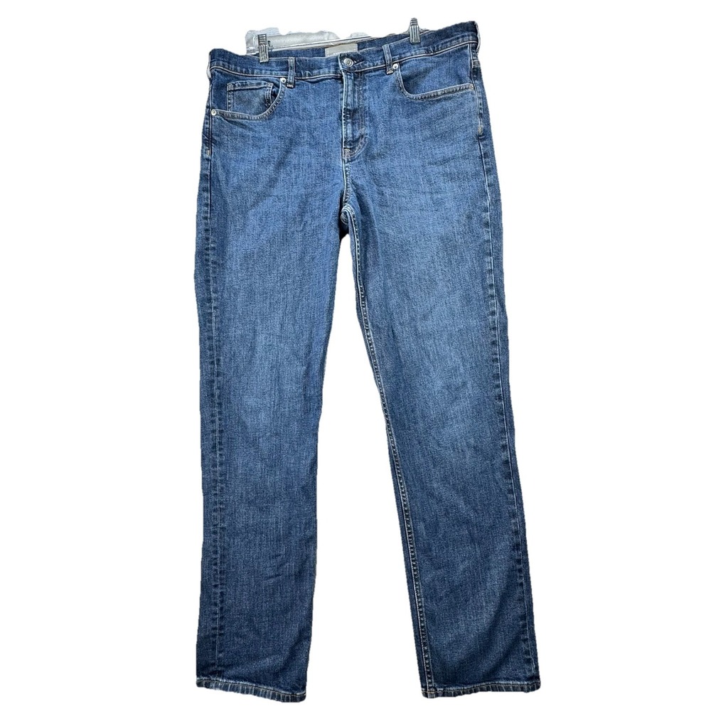 Everlane Straight Jean Mens 38 X 34 Medium Wash Blue Denim Classic Work Everyday